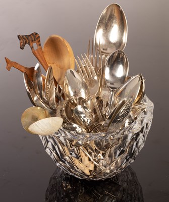 Lot 84 - A quantity of silver tea and other spoons,...