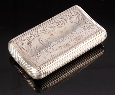 Lot 94 - An early 19th Century Dutch silver rectangular...