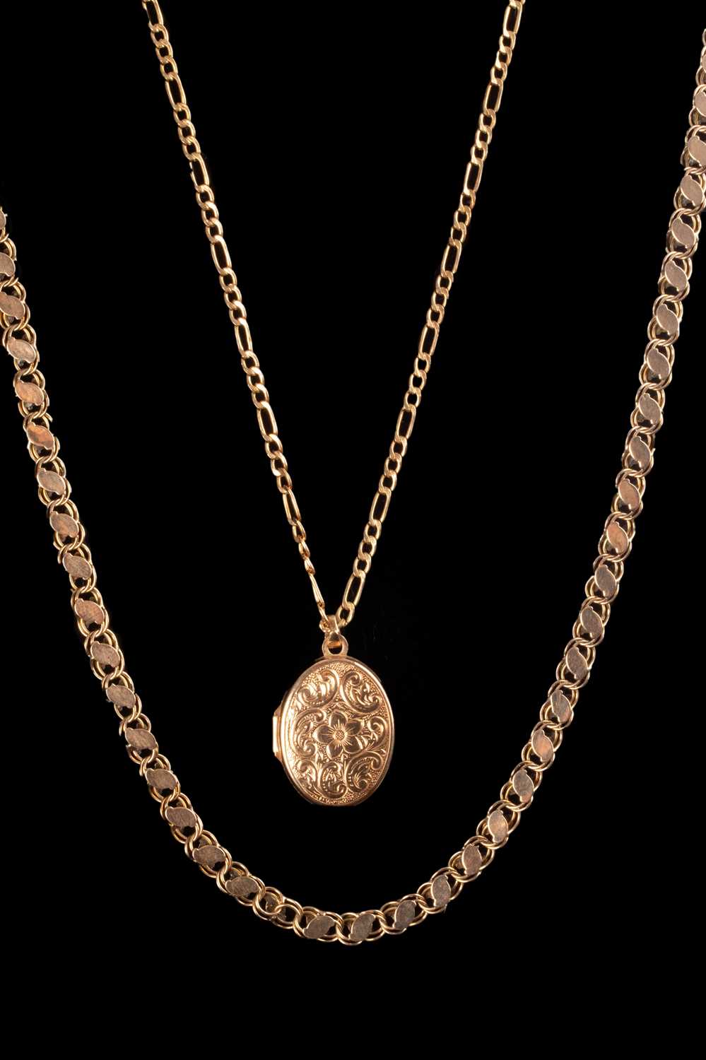 9ct Yellow Gold Hexagonal Necklace main image 1