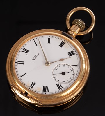 Lot 220 - A gentleman's 18ct gold pocket watch, the case...