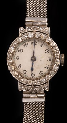 Lot 231 - A lady's diamond set cocktail watch, the...