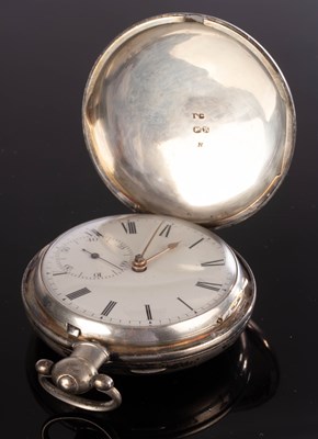 Lot 233 - A George III silver case hunter pocket watch,...