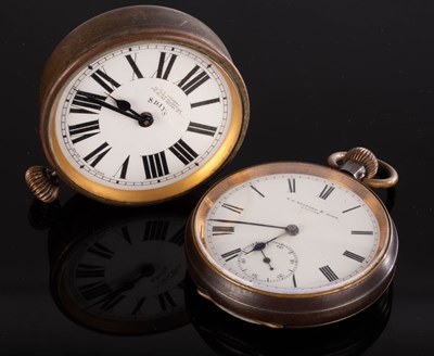 Lot 234 - A gunmetal cased open faced pocket watch, the...