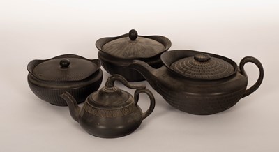 Lot 273 - Two Wedgwood black basalt sugar basins and...