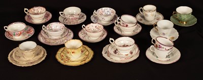 Lot 277 - A collection of six pink lustre cups and...