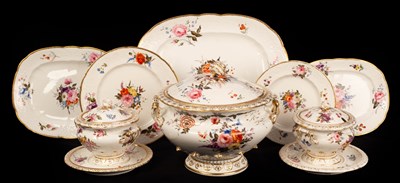 Lot 297 - A Coalport part dinner service, painted with...