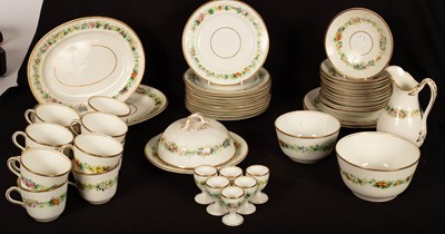 Lot 305 - A floral tea service, pattern no 5517, circa...