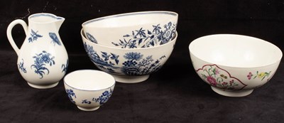 Lot 322 - Two Worcester blue and white slop bowls...