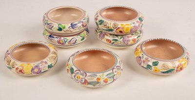 Lot 330 - Poole Pottery, seven 15cm posy dishes,...