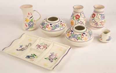 Lot 345 - Poole Pottery, a four-section hors d'oeuvres...