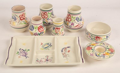 Lot 351 - Poole Pottery, a four section seafood pattern...