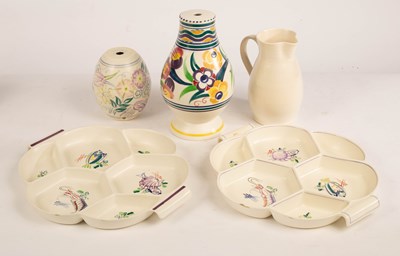 Lot 360 - Poole Pottery, two six-section hors d'oeuvres...