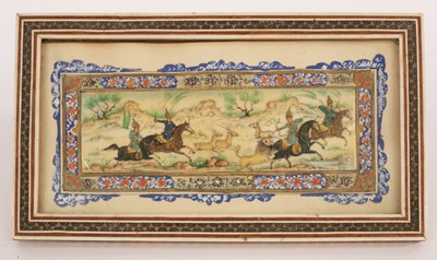 Lot 391 - A late 19th Century Persian miniature of a...