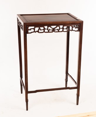 Lot 421 - A Chinese hardwood side table, 50cm wide