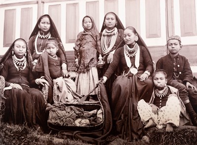 Lot 445 - A Nepalese Family/a group of four women with...