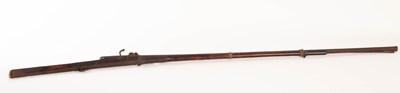 Lot 463 - An 18th Century matchlock rifle with walnut...