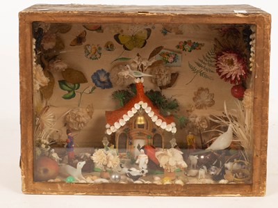 Lot 481 - A tableau of figures, animals and flowers...