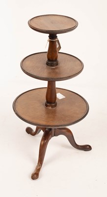 Lot 486 - A doll's three-tier George III mahogany dumb...