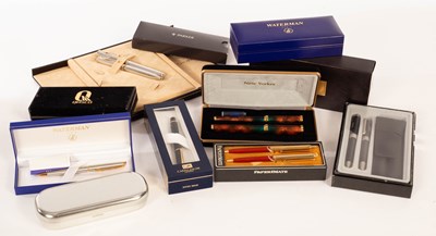 Lot 545 - A collection of pens including Parker,...