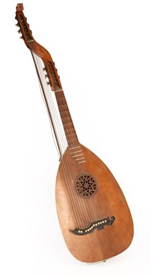 Lot 553 - A thirteen string lute, the ivory mounted body...