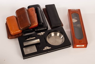 Lot 647 - A collection of cigar paraphernalia, to...