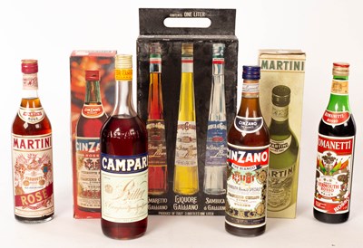 Lot 664 - Spirits; nine bottles including three bottle...