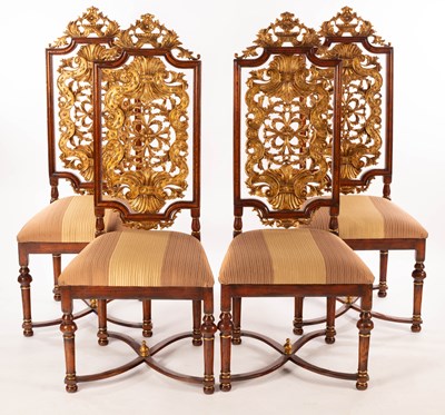 Lot 702 - A set of four hall chairs by Jonathan Charles,...