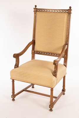 Lot 714 - A walnut framed open armchair by Jonathan...