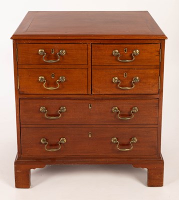 Lot 737 - A George III mahogany pot cupboard of chest...