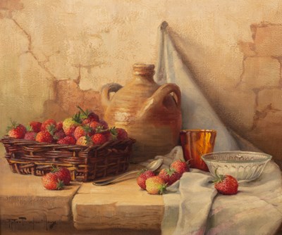 Lot 739 - Robert Chailloux (1913-2006)/Strawberries/oil...