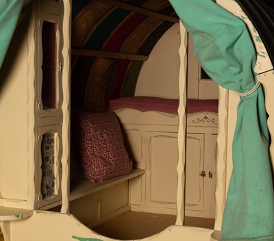 Lot 788 - A child's gypsy bow-top caravan with a canvas...