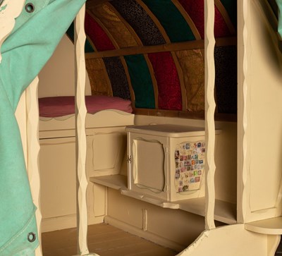 Lot 788 - A child's gypsy bow-top caravan with a canvas...