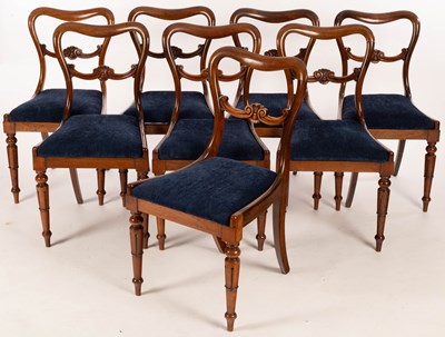 Lot 806 - A set of eight William IV dining chairs, with...