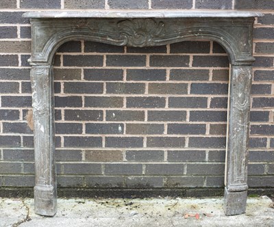 Lot 808 - A 19th Century rouge marble fire surround, the...