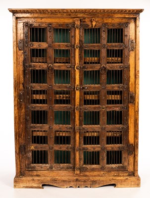 Lot 825 - A fruitwood food cupboard of 17th Century...