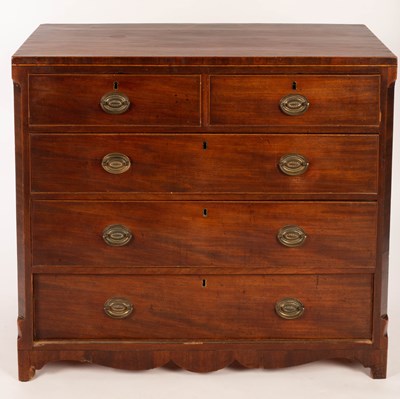 Lot 831 - An early 19th Century mahogany chest with...