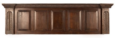 Lot 849 - A late 18th Century carved oak overmantel with...