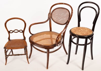 Lot 851 - A child's bentwood chair and two others