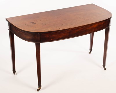 Lot 852 - A George III mahogany side table on square...