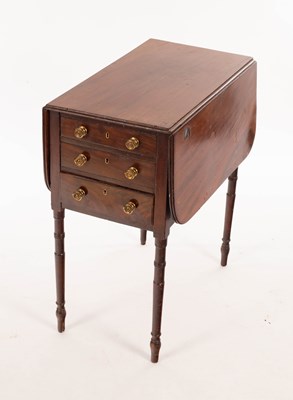 Lot 862 - A George IV mahogany two-flap work table,...