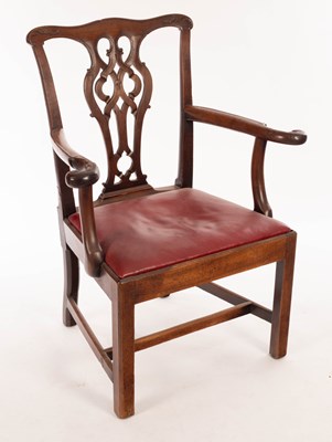 Lot 864 - A late 18th Century mahogany armchair with...