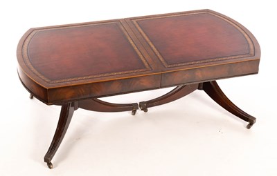 Lot 872 - A reproduction coffee/gaming table on two...