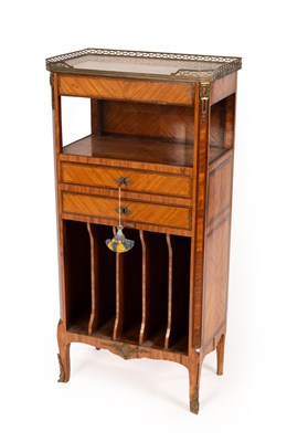 Lot 876 - An Edwardian satinwood cabinet with gilded...