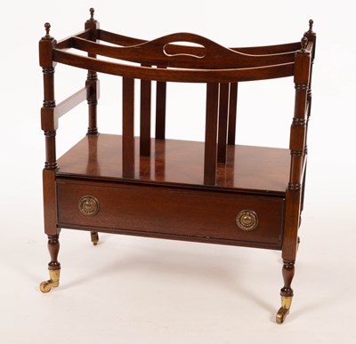 Lot 890 - A mahogany two division Canterbury, with...