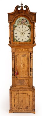 Lot 953 - An oak eight-day longcase clock, the inlaid...