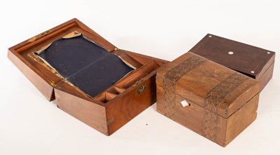 Lot 962 - A fitted leather writing case, 25.5cm wide, a...