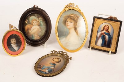 Lot 1058 - 19th Century School/Portrait Miniature...