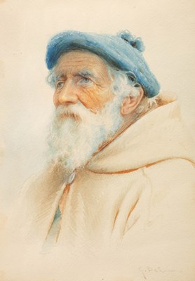 Lot 1117 - Giuliano De Luca/The Shepherd/watercolour,...