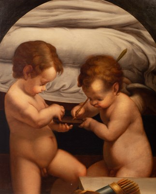 Lot 1142 - After Correggio/Cupid with Friend Sharpening...