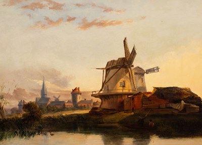 Lot 1149 - Henry Bright (1810-1873)/Windmill on the...